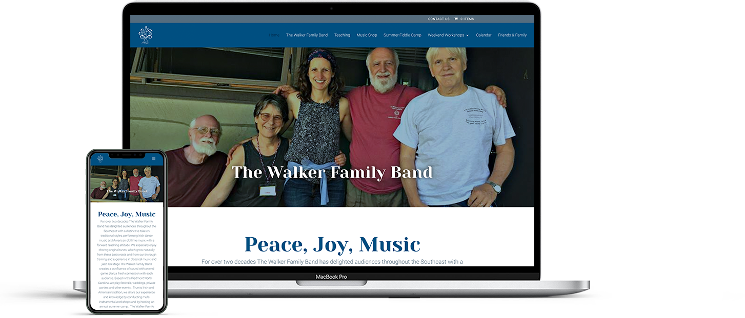 Walker Family Band responsive display