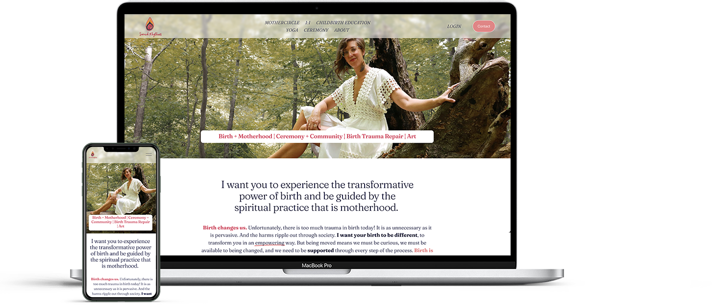 Responsive layout for Sacred Rhythms website