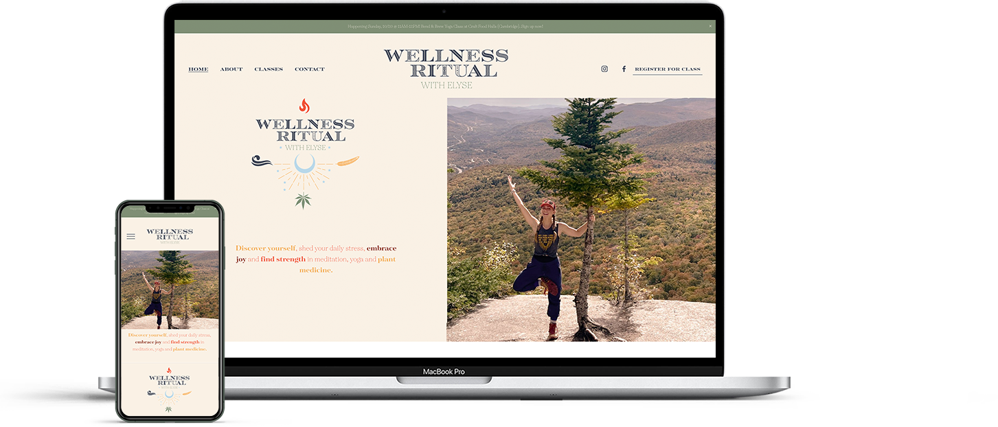 Responsive layout for Wellness Ritual by Elyse website