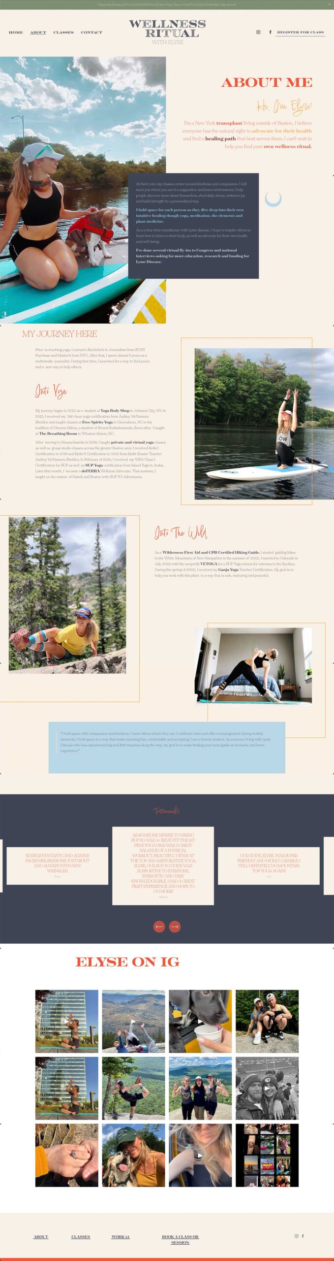 Wellness Ritual about page long preview