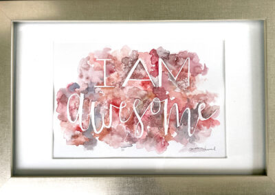 I Am Awesome watercolor painting